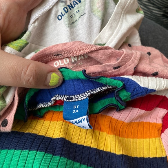 Lot of 3 Long Sleeve Shirts 3T Toddler Girl - Old Navy girls outfit bundle - Picture 6 of 6